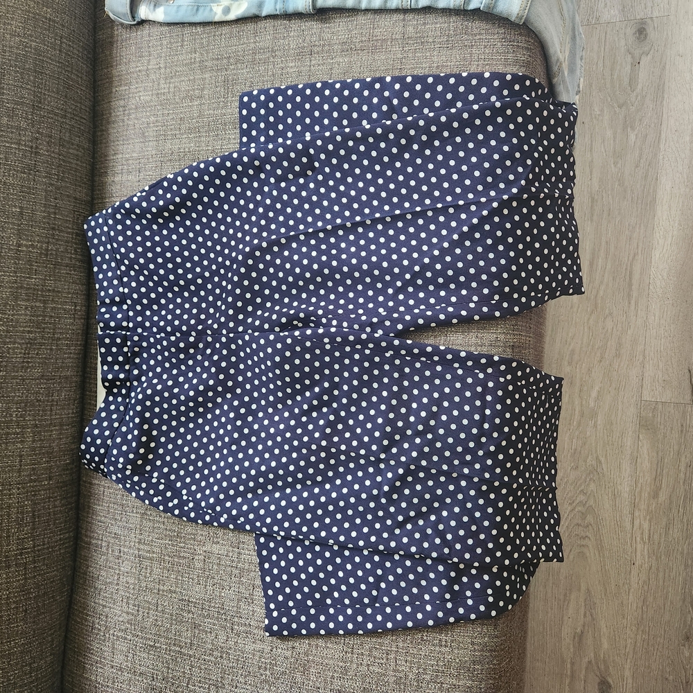 MICHAEL Michael Kors Navy and White Polka Dot Trousers